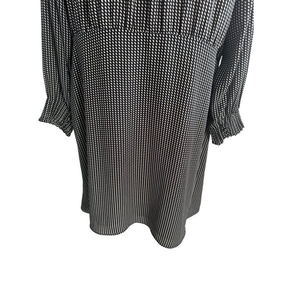 H&M Black White Patterned Long Sleeve Dress Size XL - Picture 4 of 8